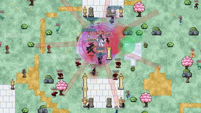 A party surrounding Crystal Immortal Venerable