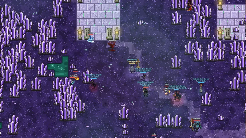 Violet Fate Star and its violet crystal forest