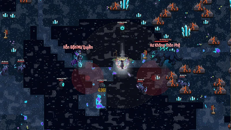 Chaos Demon God in battle in the Chaos Void